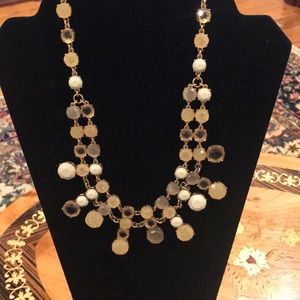 Banana republic Crystal gem statement bib necklace